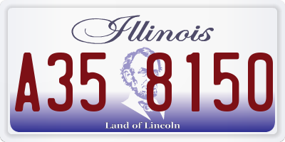 IL license plate A358150