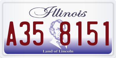 IL license plate A358151