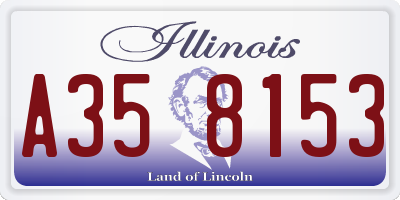 IL license plate A358153