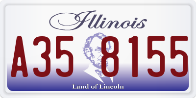 IL license plate A358155
