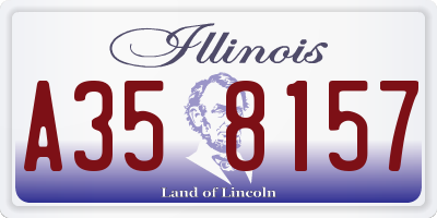 IL license plate A358157