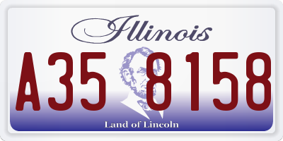 IL license plate A358158