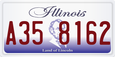 IL license plate A358162