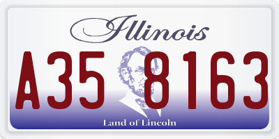 IL license plate A358163