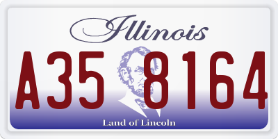 IL license plate A358164