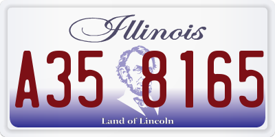 IL license plate A358165