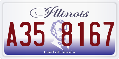 IL license plate A358167