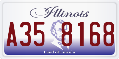 IL license plate A358168