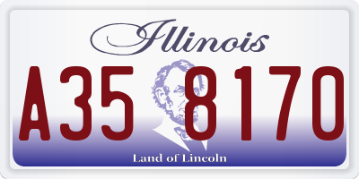 IL license plate A358170