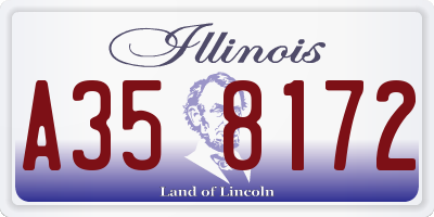 IL license plate A358172