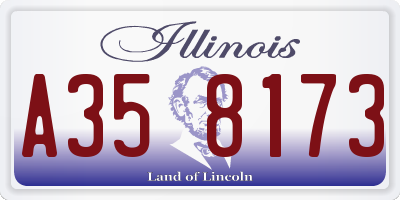 IL license plate A358173