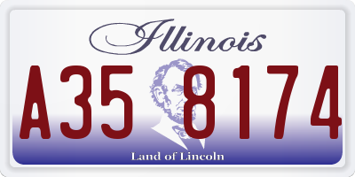 IL license plate A358174