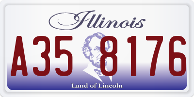 IL license plate A358176