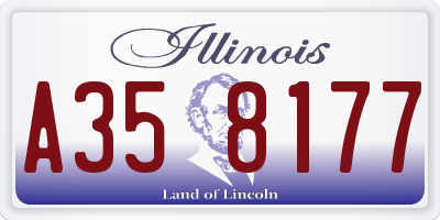 IL license plate A358177