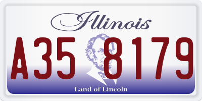 IL license plate A358179