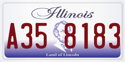 IL license plate A358183