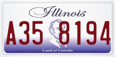 IL license plate A358194