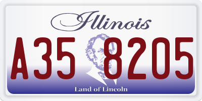 IL license plate A358205