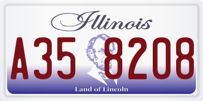 IL license plate A358208