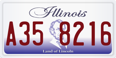 IL license plate A358216