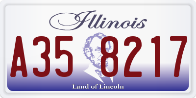 IL license plate A358217