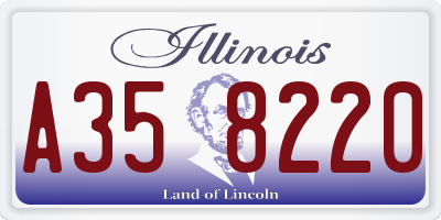 IL license plate A358220