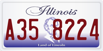 IL license plate A358224
