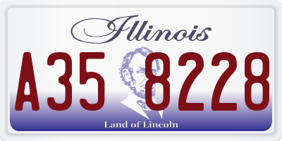 IL license plate A358228