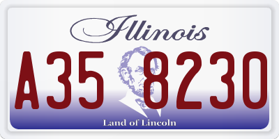 IL license plate A358230