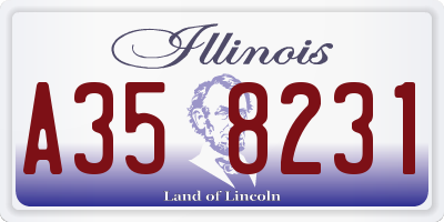 IL license plate A358231