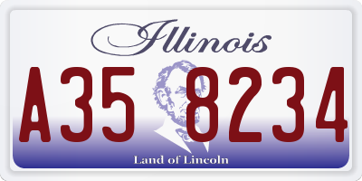 IL license plate A358234