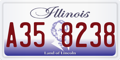 IL license plate A358238