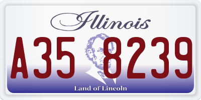 IL license plate A358239