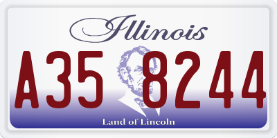 IL license plate A358244