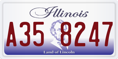IL license plate A358247