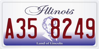 IL license plate A358249