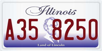 IL license plate A358250