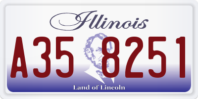 IL license plate A358251