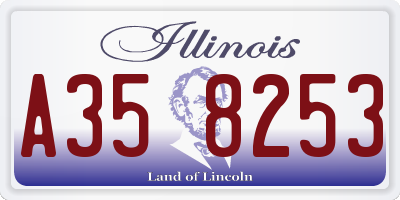 IL license plate A358253