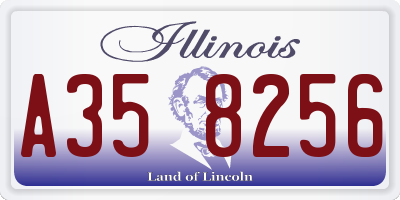 IL license plate A358256
