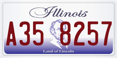 IL license plate A358257
