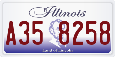 IL license plate A358258