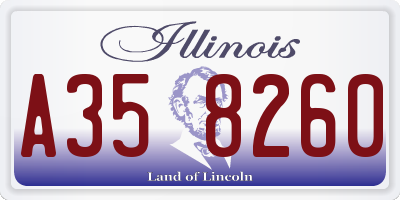 IL license plate A358260