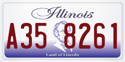 IL license plate A358261