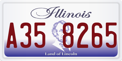 IL license plate A358265