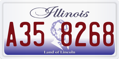 IL license plate A358268