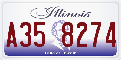 IL license plate A358274