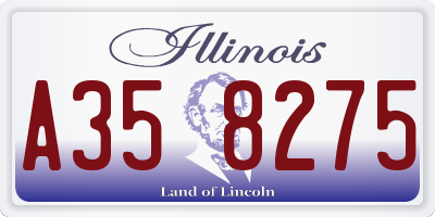 IL license plate A358275
