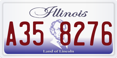 IL license plate A358276