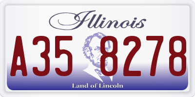 IL license plate A358278
